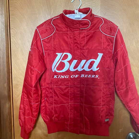 RARE NASCAR Dale Earnhardt Budweiser Quilted Windbreaker Jacket - Picture 1 of 13